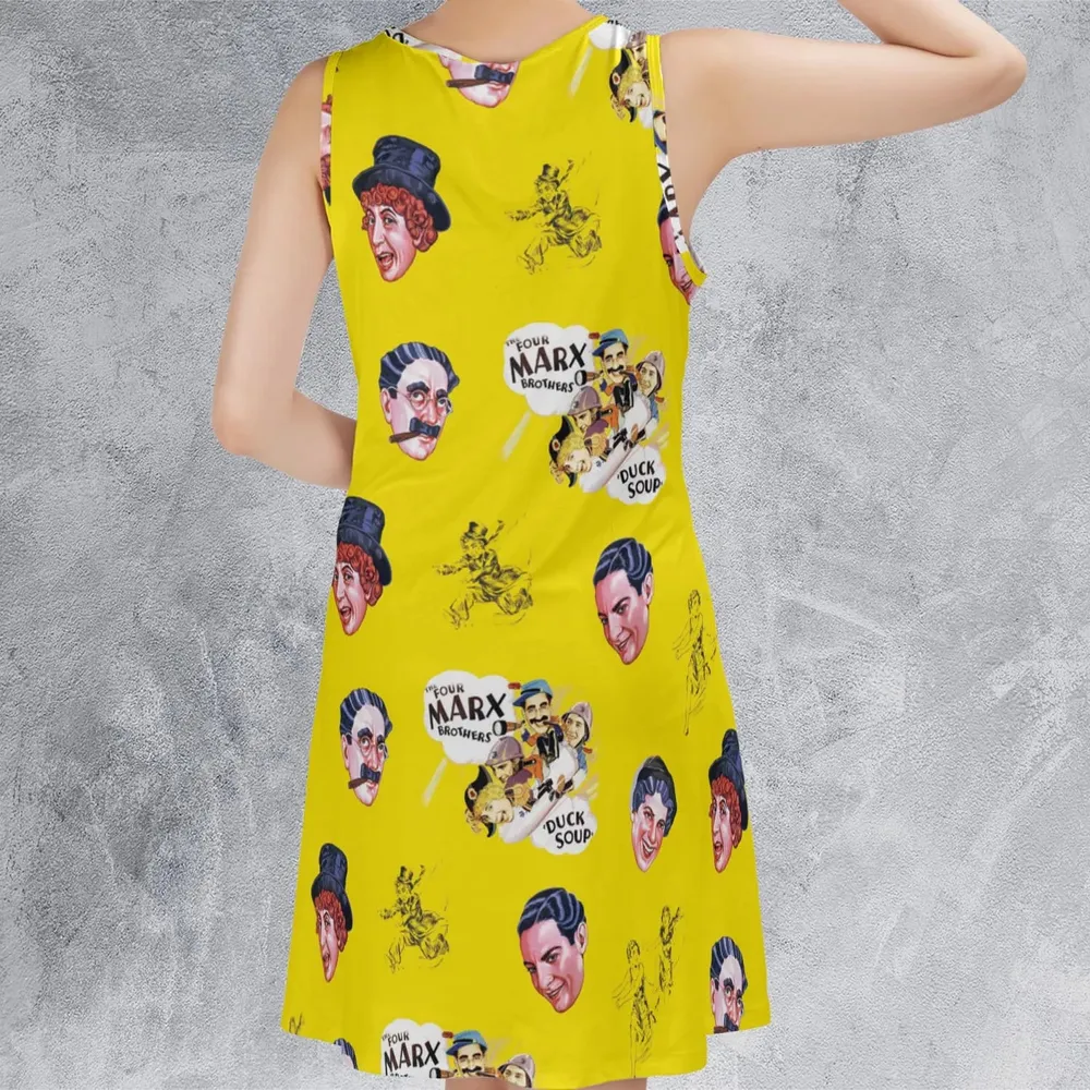 The Duck Soup The Marx Brothers Sleeveless Dress - 3