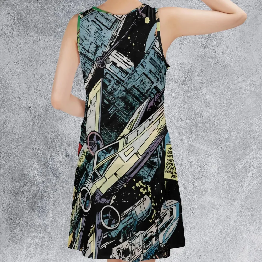 Han Solo Spaceship Star Wars Sleeveless Dress - 3