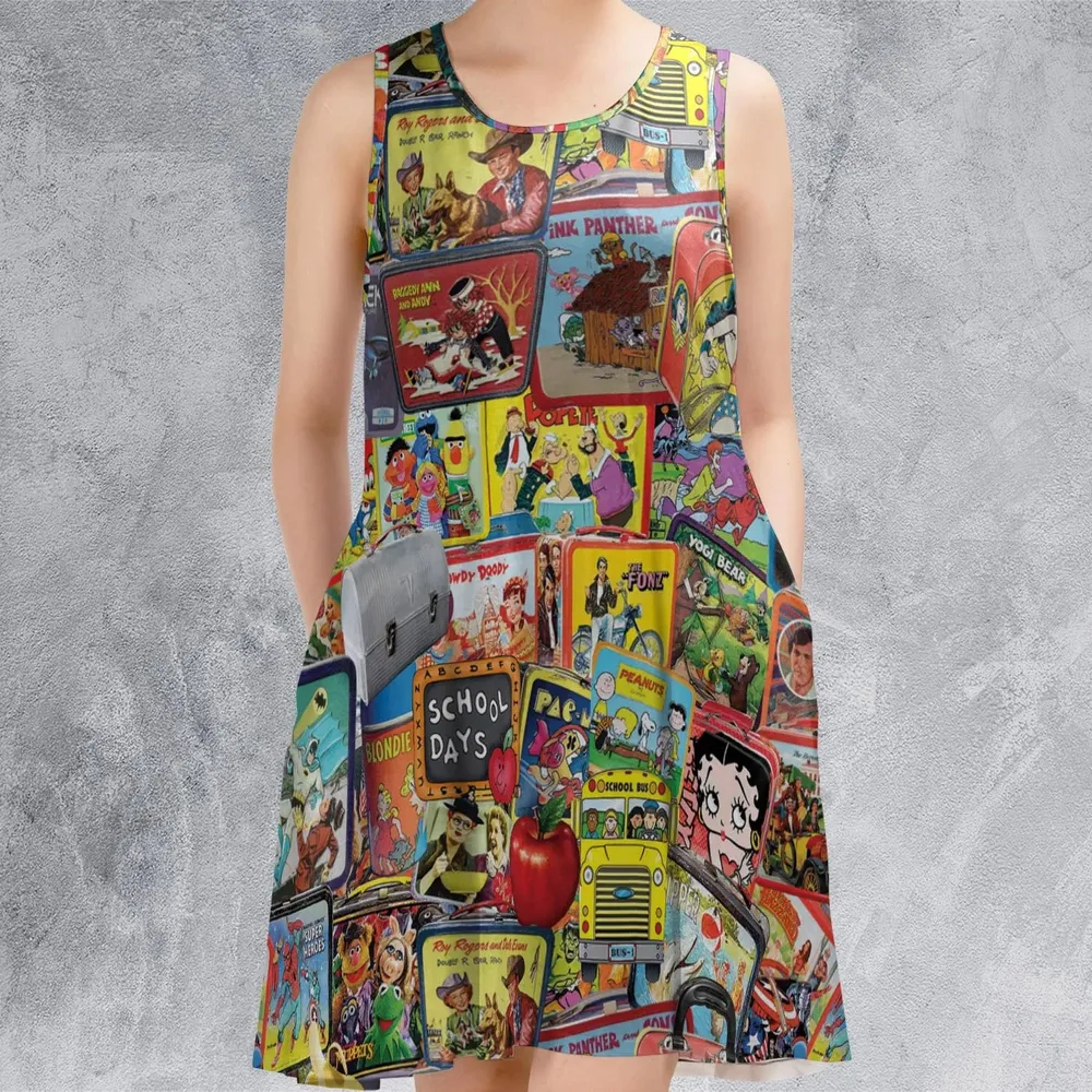 Retro Land TV Shows Sleeveless Dress - 2