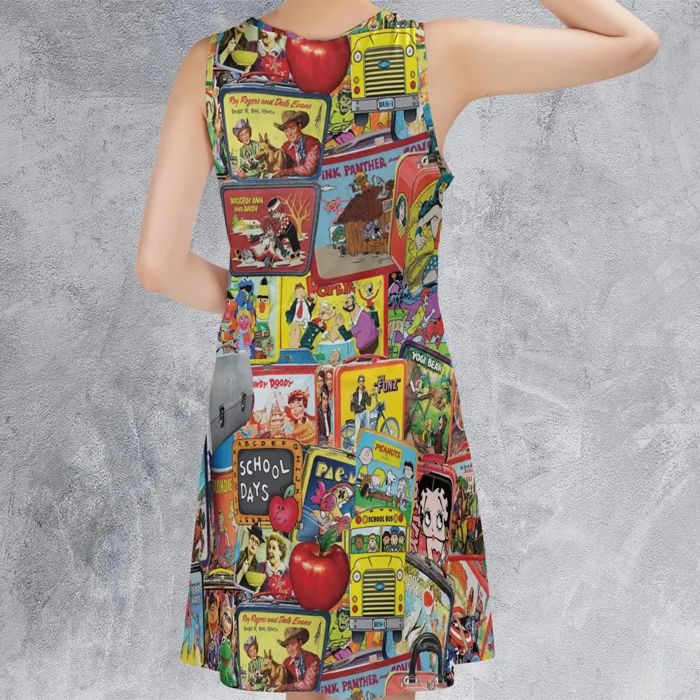 Retro Land TV Shows Sleeveless Dress - 3