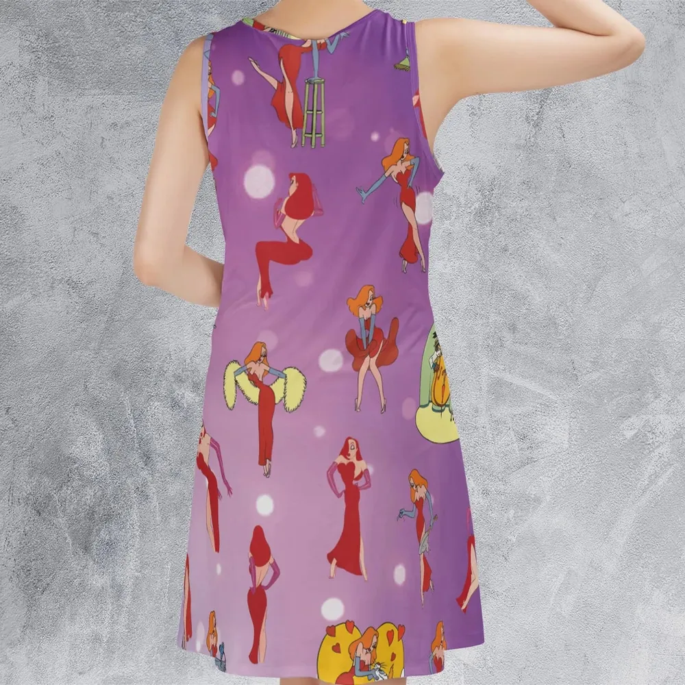 Red Hot Jessica Rabbit Who Framed Roger Rabbit Sleeveless Dress - 3