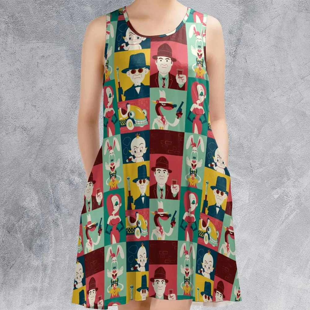 Toontown Threads Who Framed Roger Rabbit Sleeveless Dress - 2