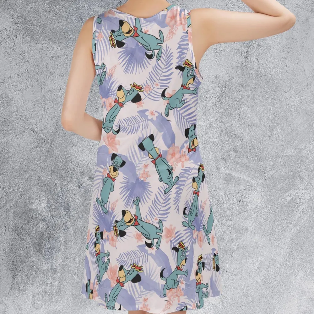 Huckleberry Hound Pattern Sleeveless Dress - 3