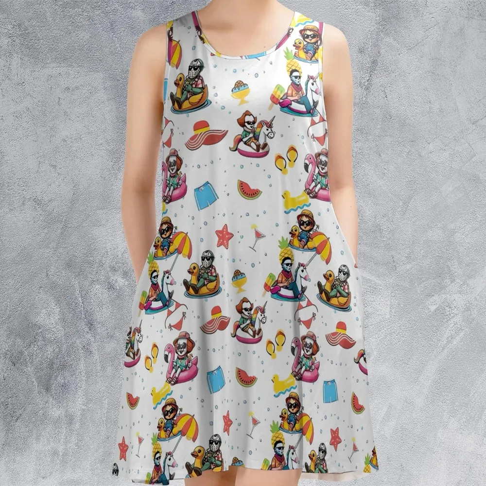 Horror Beach Sleeveless Dress - 2