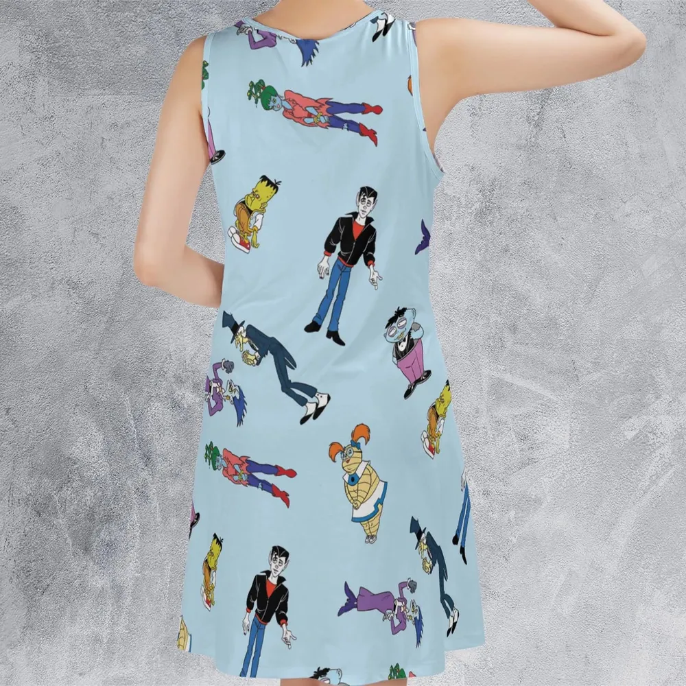 Animated Undead Gravedale High Sleeveless Dress - 3
