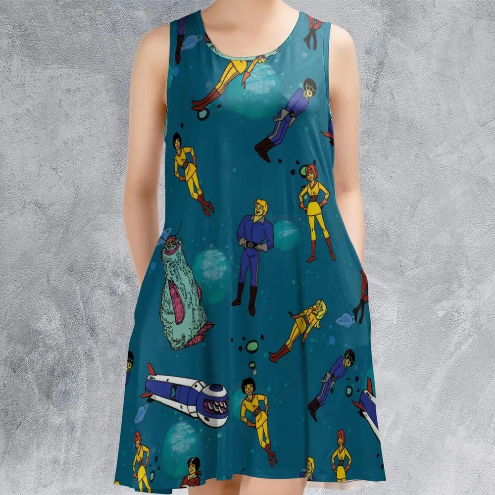 Josie And The Pussy Cats in Outer Space Sleeveless Dress - 2