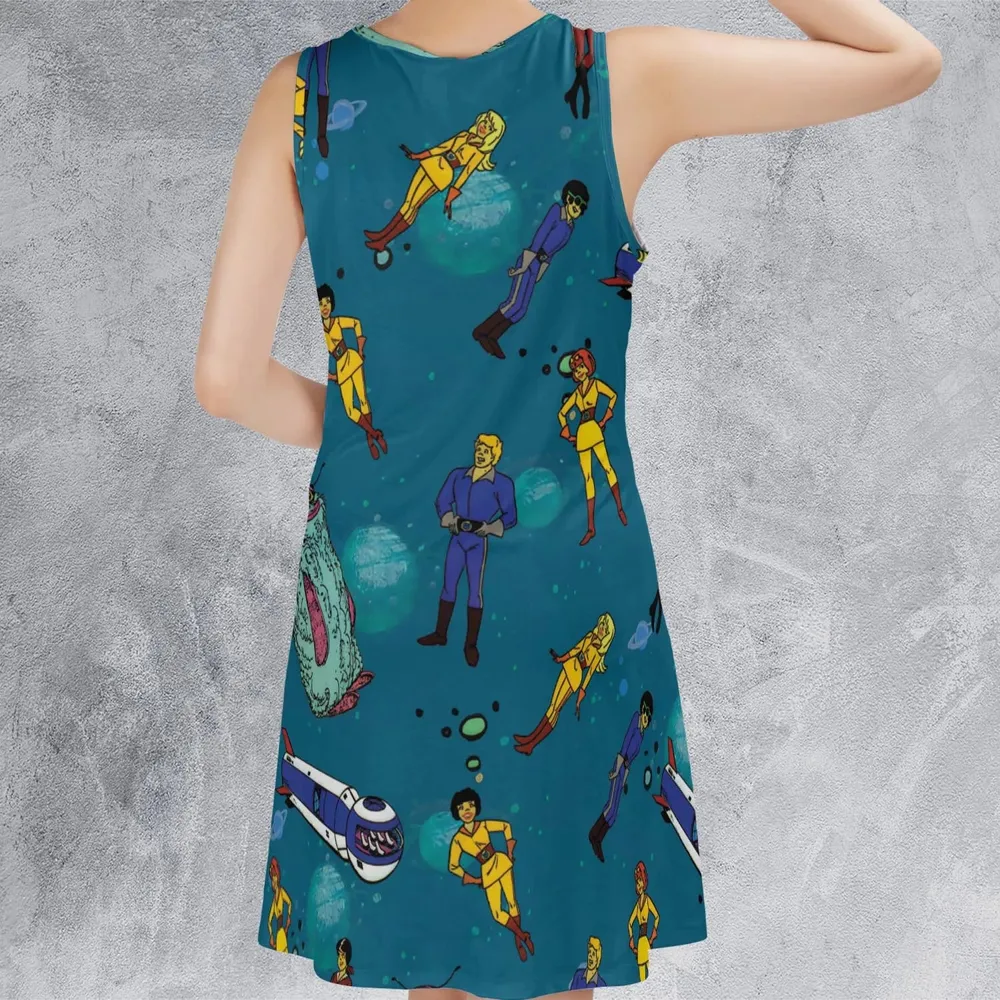 Josie And The Pussy Cats in Outer Space Sleeveless Dress - 3