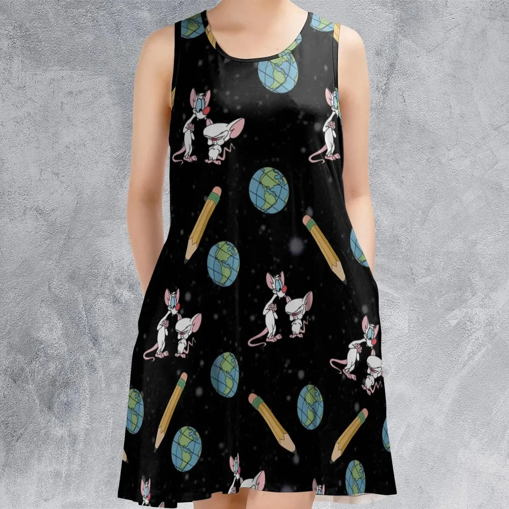 Geek Drip Pinky and The Brain Sleeveless Dress - 2