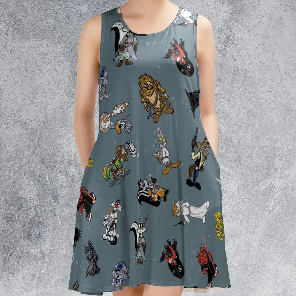 Looney Wars Sleeveless Dress - 2