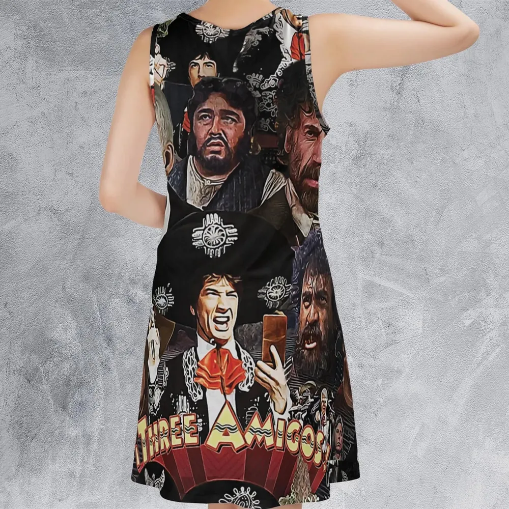 Three Amigos and the Infamous El Guapo Sleeveless Dress - 3