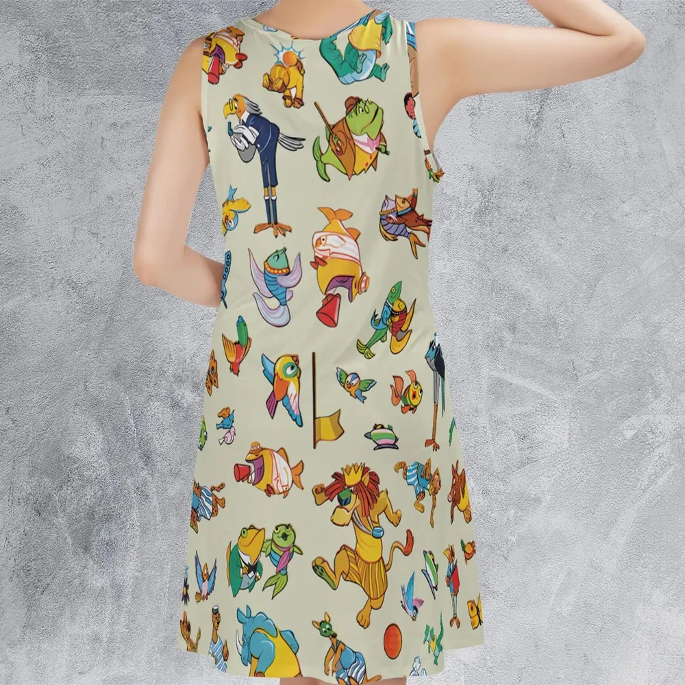 Bedknobs and broomsticks True Blue Team and the Dirty Yellow Team Sleeveless Dress - 3