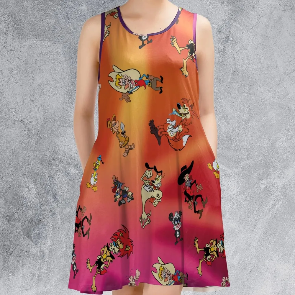 The Wacky World of Tex Avery Characters Sleeveless Dress - 2