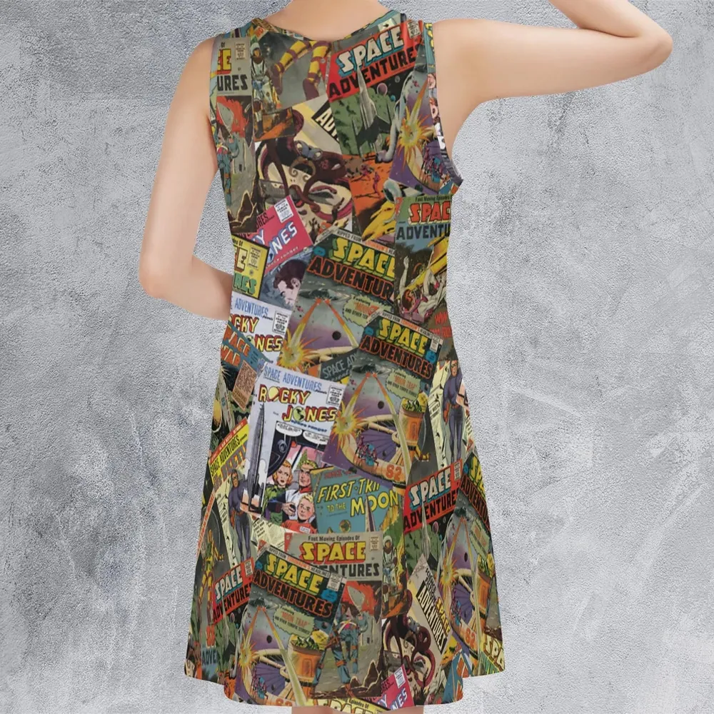 Comic-Con Cartoon Sleeveless Dress - 3