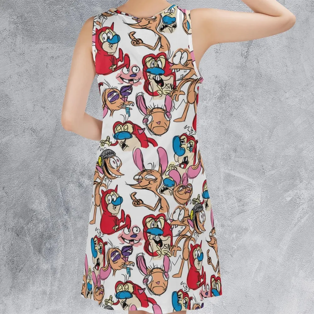 Insane Style The Ren and Stimpy Show Sleeveless Dress - 3