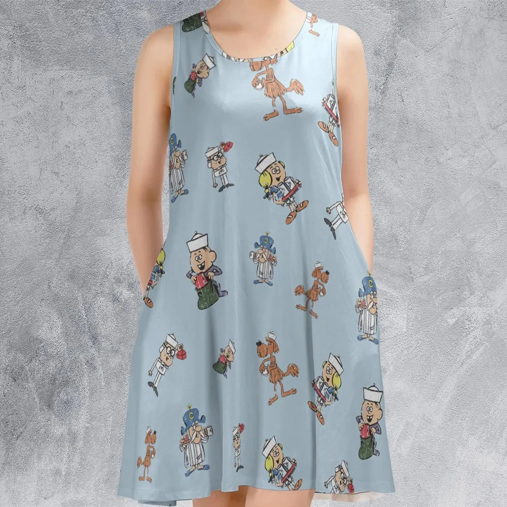 Vintage Crunch Cereal Sleeveless Dress - 2