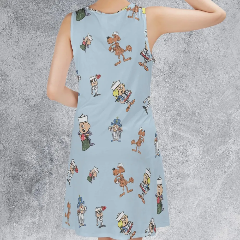 Vintage Crunch Cereal Sleeveless Dress - 3