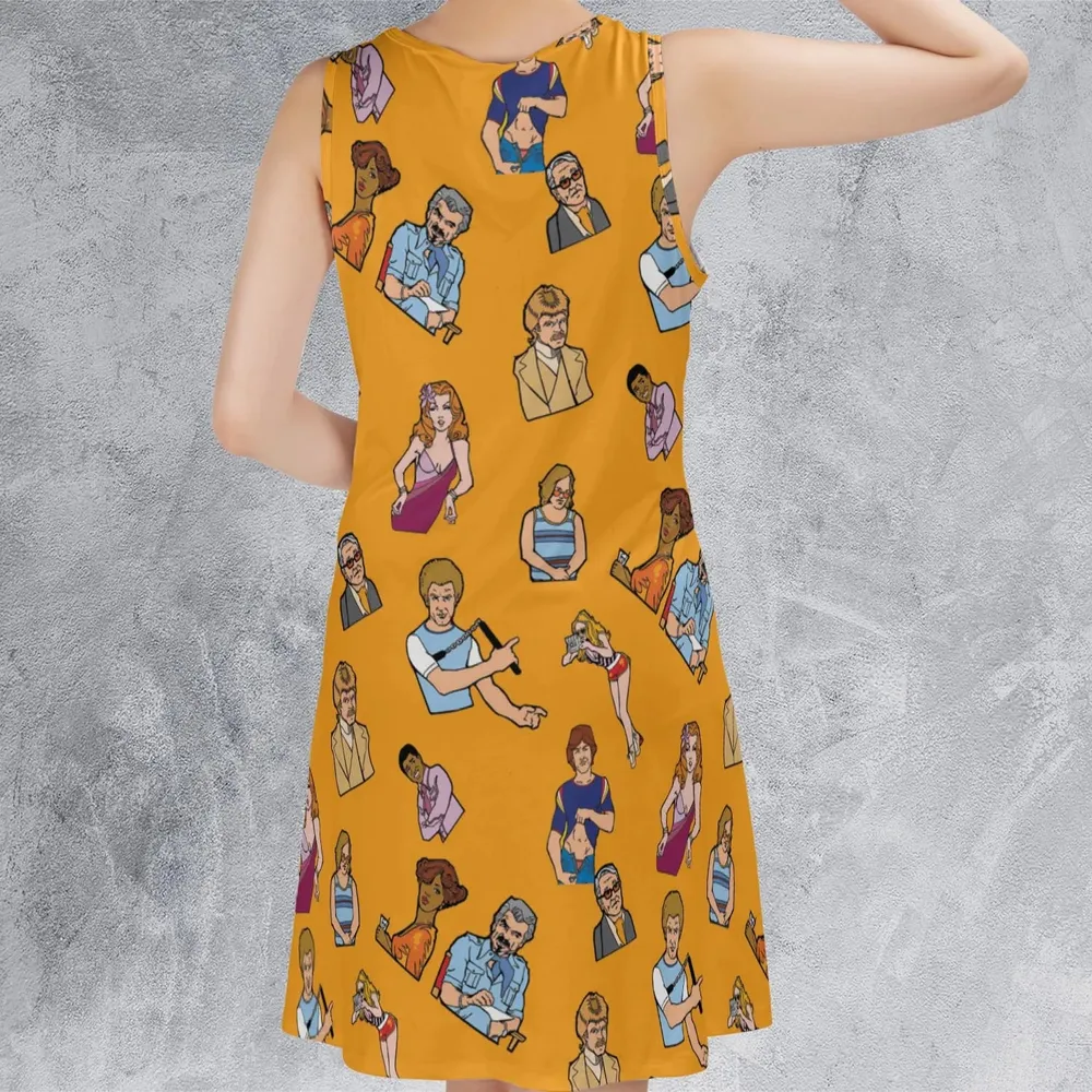 Summer Party Boogie Nights Characters Sleeveless Dress - 3