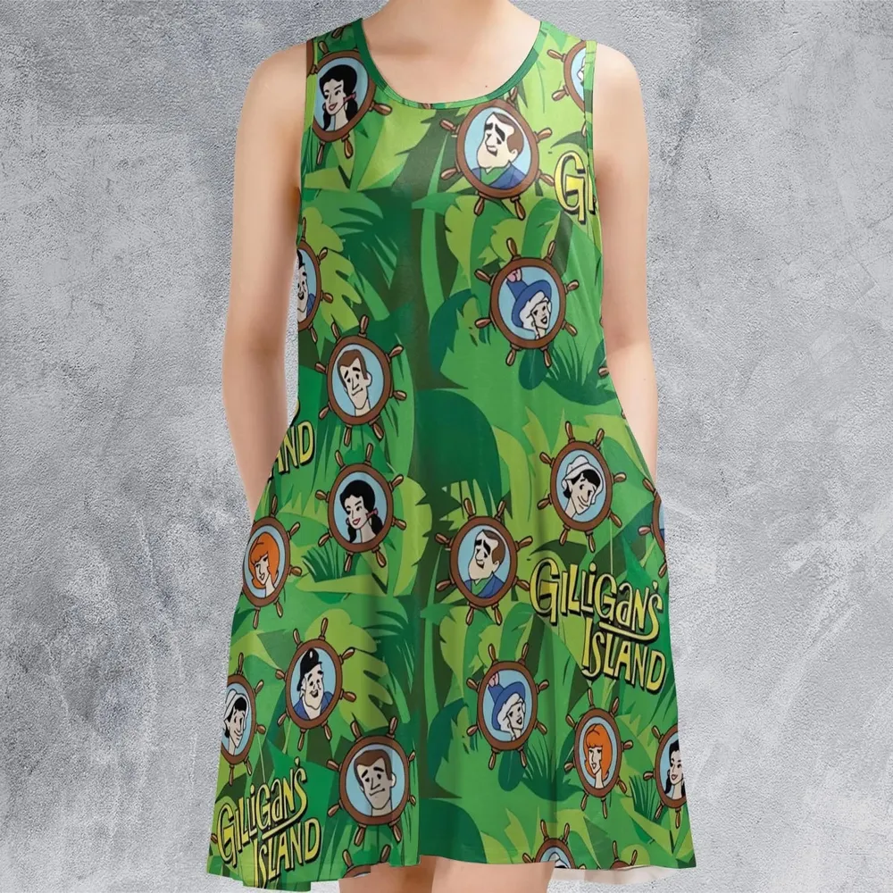 Gilligan's Island Characters Sleeveless Dress - 2