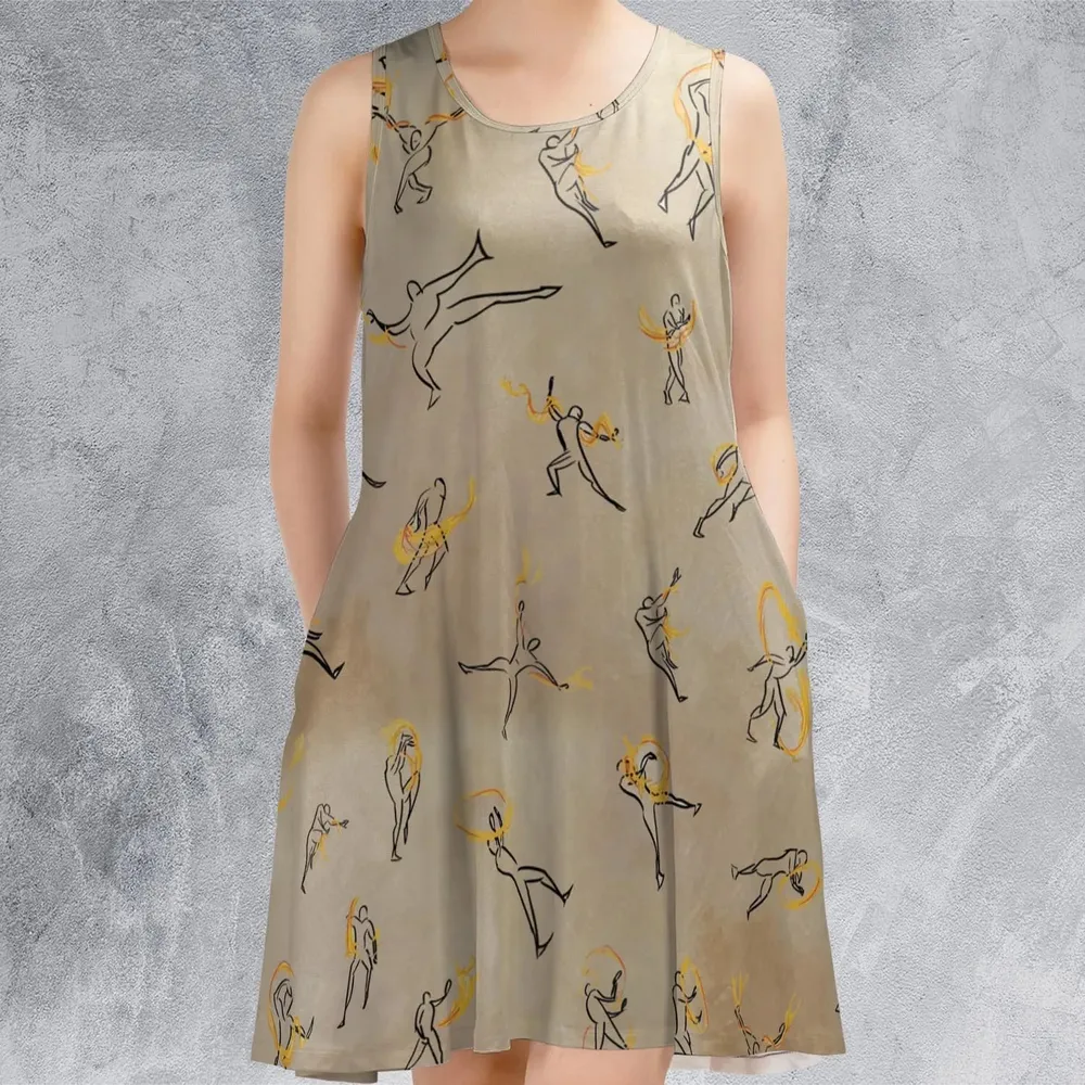 Fire Scroll Avatar The Last Airbender Sleeveless Dress - 2