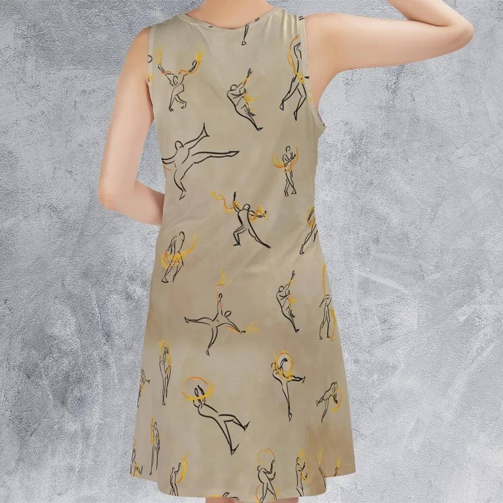 Fire Scroll Avatar The Last Airbender Sleeveless Dress - 3