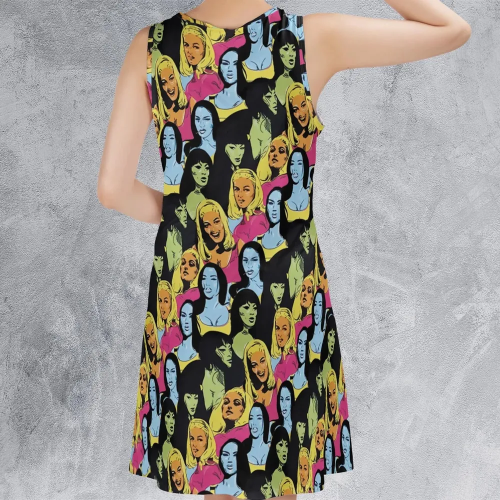 Retro Superwomen Belted Buckled and Booted Sleeveless Dress - 3