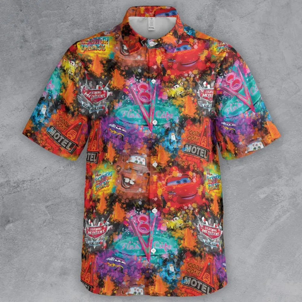 Neon Radiator Spring Cars Button Down Shirt - 2