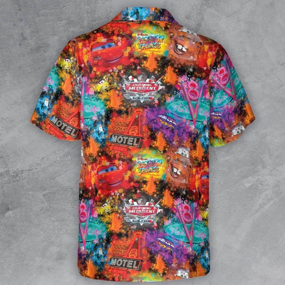 Neon Radiator Spring Cars Button Down Shirt - 3
