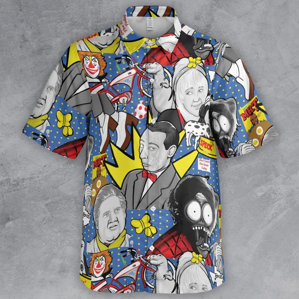 Don't Leave The House Today Pee Wee's Big Adventure Button Down Shirt - 2
