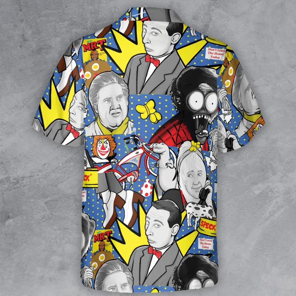 Don't Leave The House Today Pee Wee's Big Adventure Button Down Shirt - 3