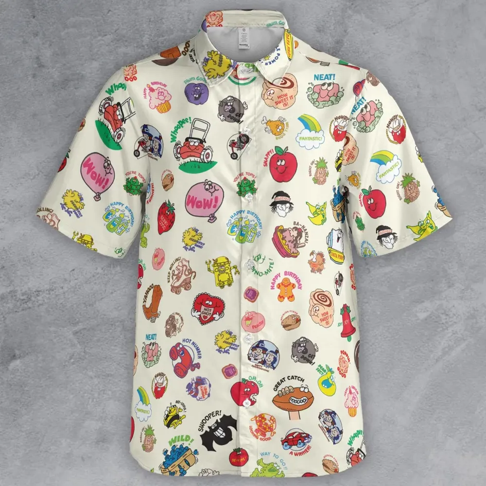 Vintage Trend Matte Scratch & Sniff Button Down Shirt - 2