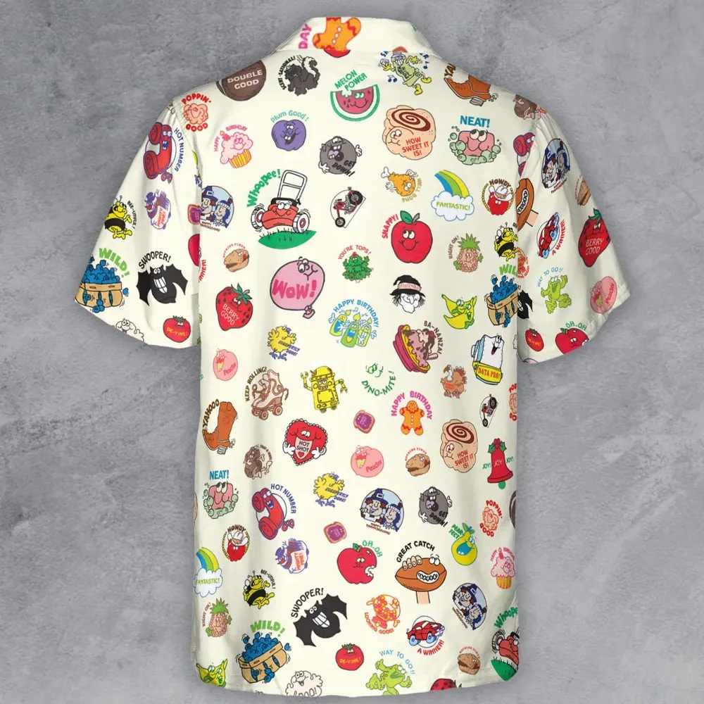 Vintage Trend Matte Scratch & Sniff Button Down Shirt - 3