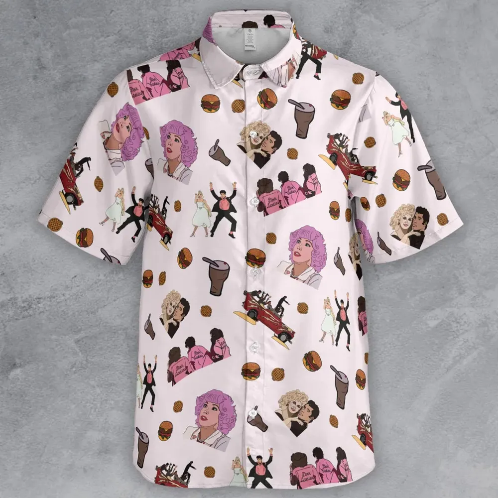 Summer Nights Grease Button Down Shirt - 2