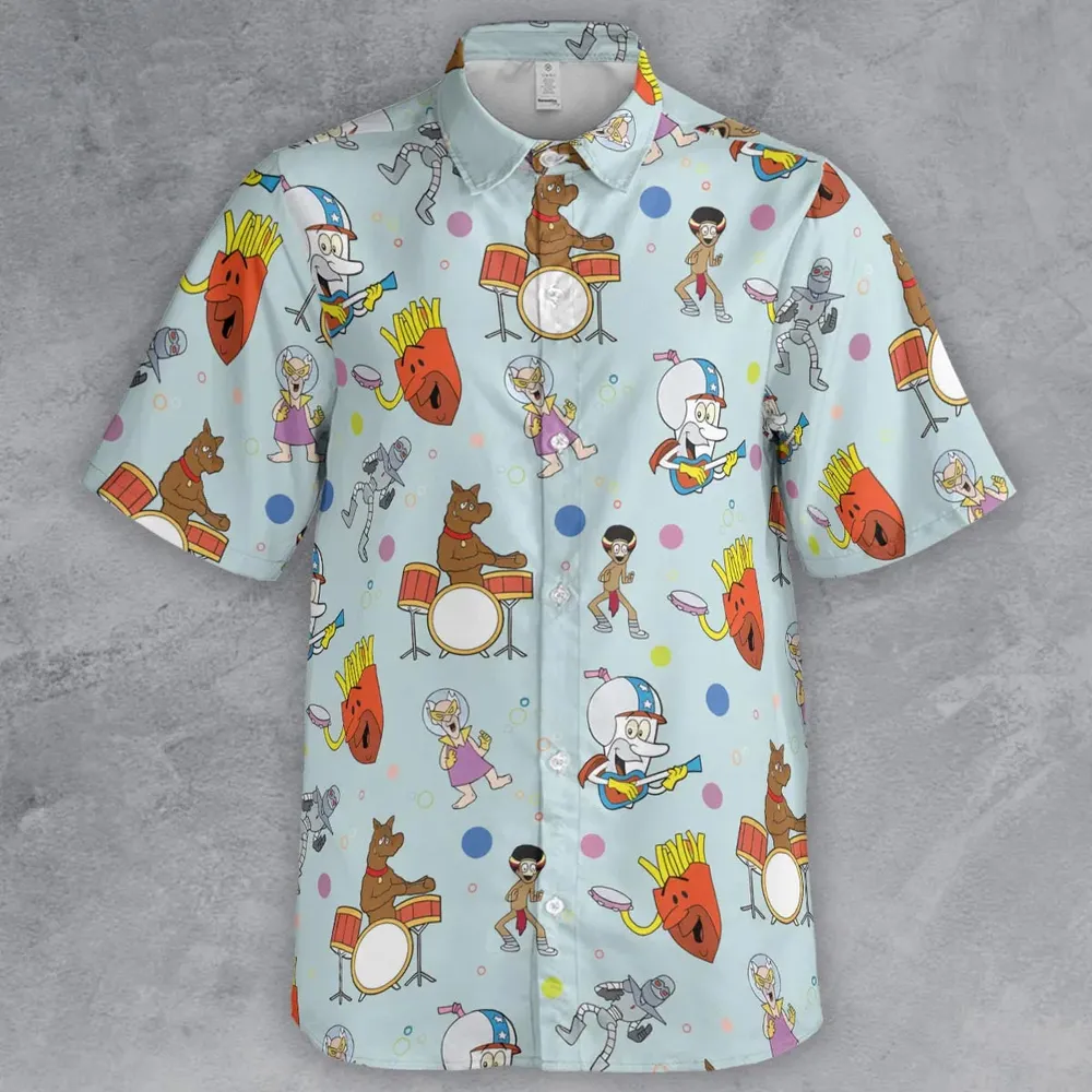 Aqua Unit Patrol Squad Team Button Down Shirt - 2