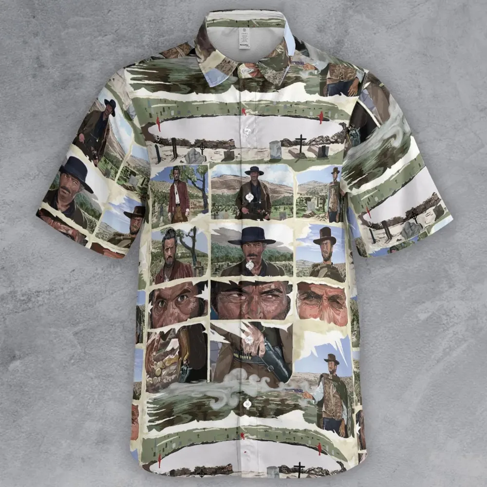 The Man With No Name The Good The Bad and The Ugly Button Down Shirt - 2