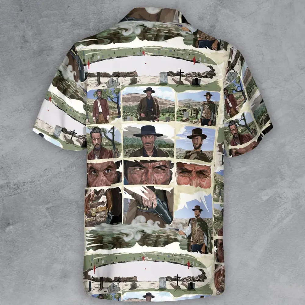 The Man With No Name The Good The Bad and The Ugly Button Down Shirt - 3