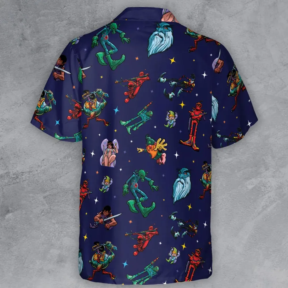 Wizard Characters Button Down Shirt - 3