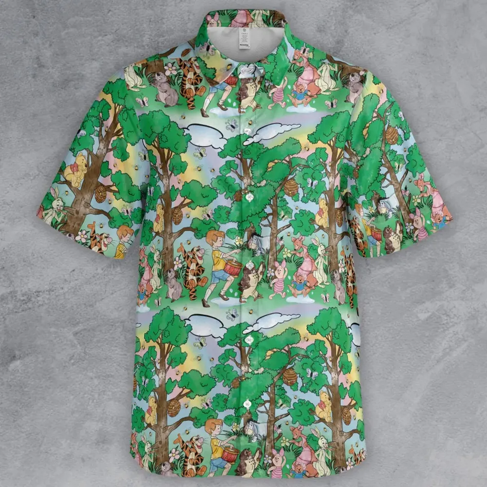 Bear and Friends Winnie the Pooh Button Down Shirt - 2