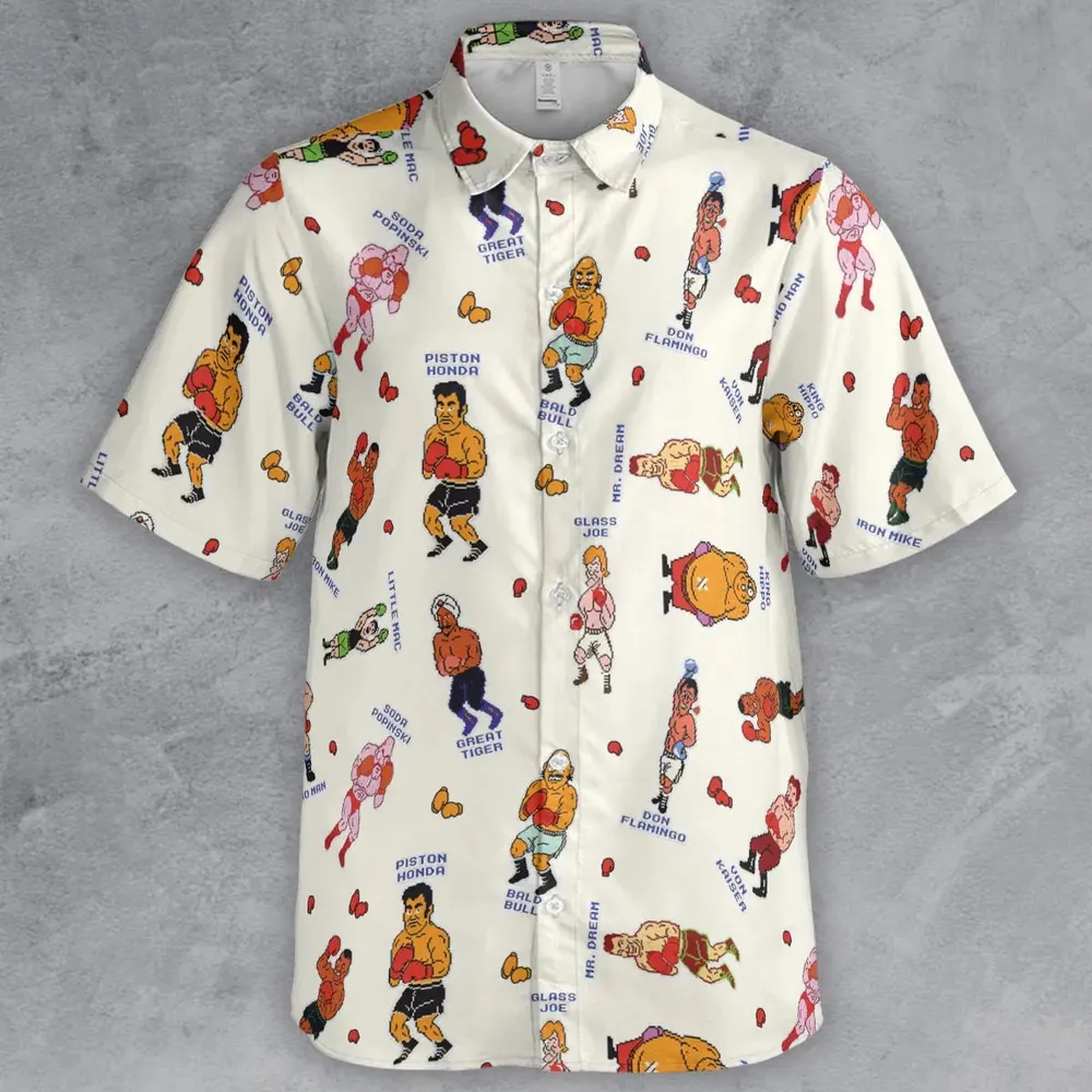 Retro Game Punch Out Button Down Shirt - 2