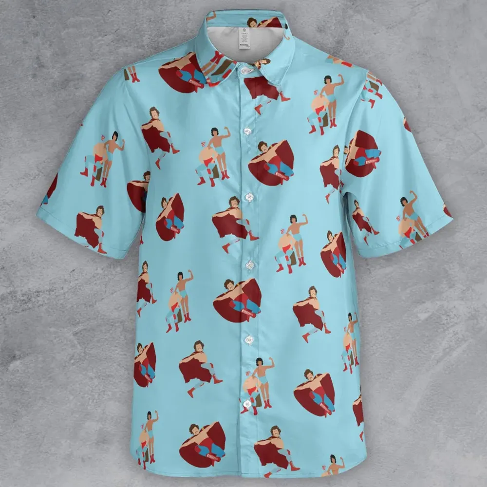 Wrestle Style Nacho Libre Button Down Shirt - 2