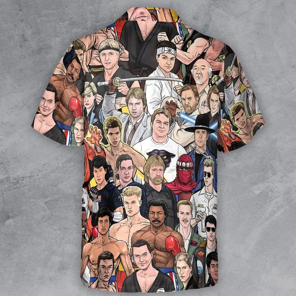 Martial Arts Stars Button Down Shirt - 3