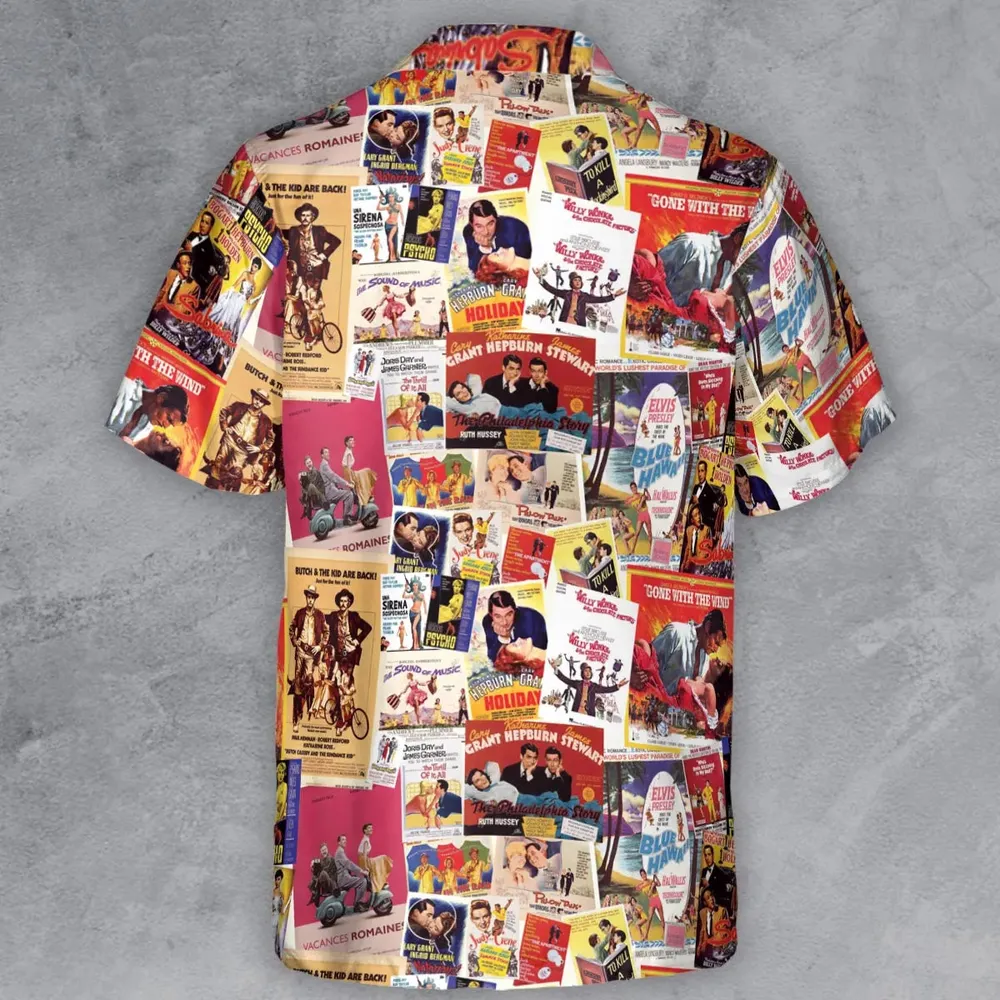 Hollywood Classics Collage Button Down Shirt - 3