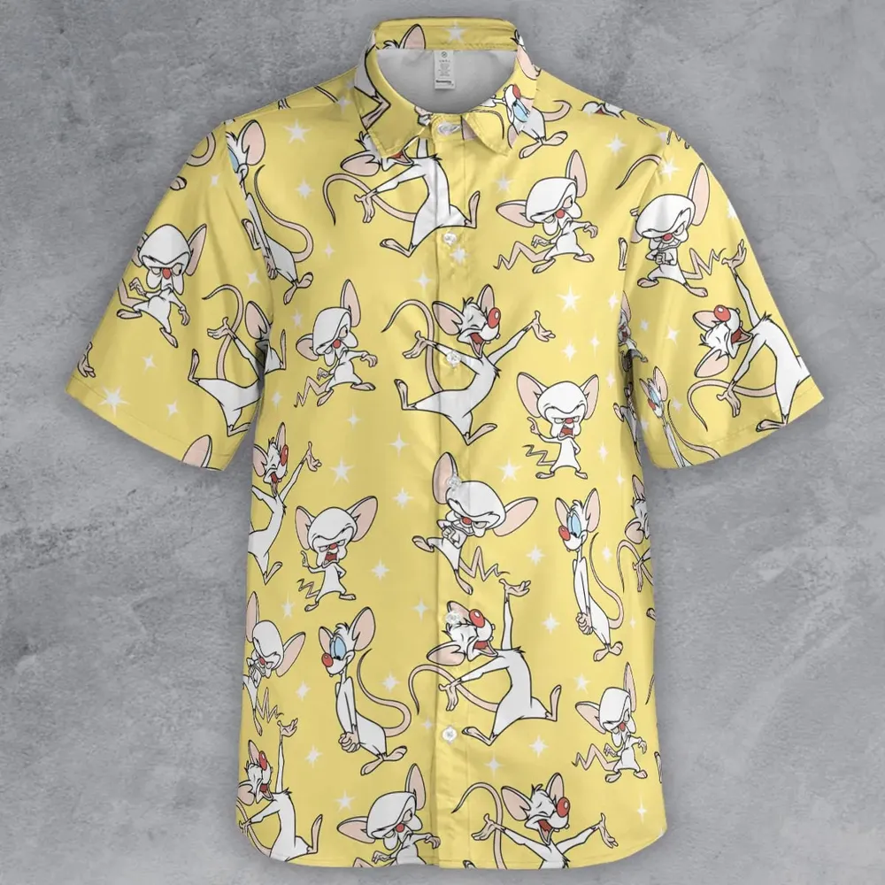 Lab Style Pinky and the Brain Button Down Shirt - 2