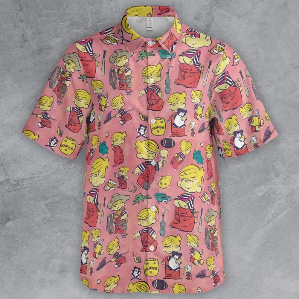 Just Pretend I'm Listening Dennis The Menace Button Down Shirt - 2