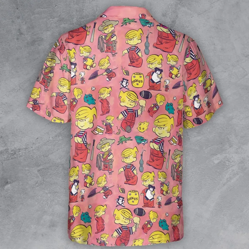Just Pretend I'm Listening Dennis The Menace Button Down Shirt - 3