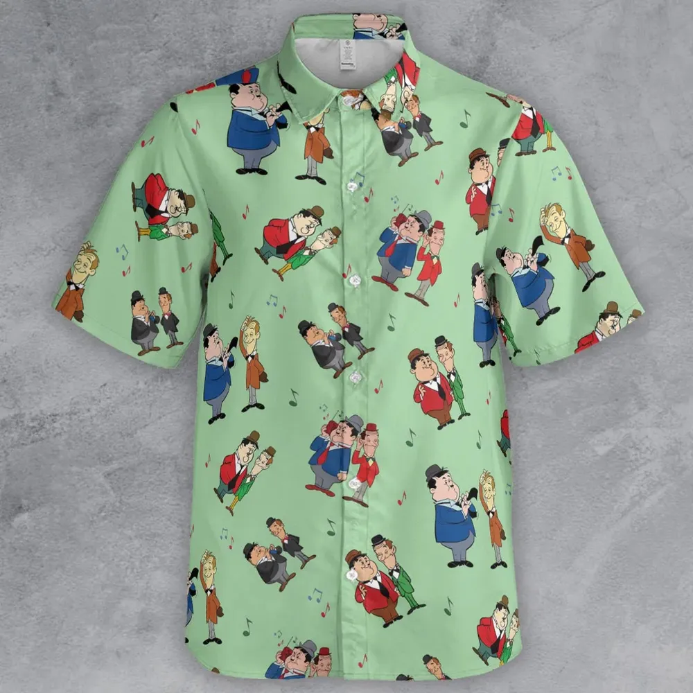 Another Fine Mess Laurel And Hardy Button Down Shirt - 2