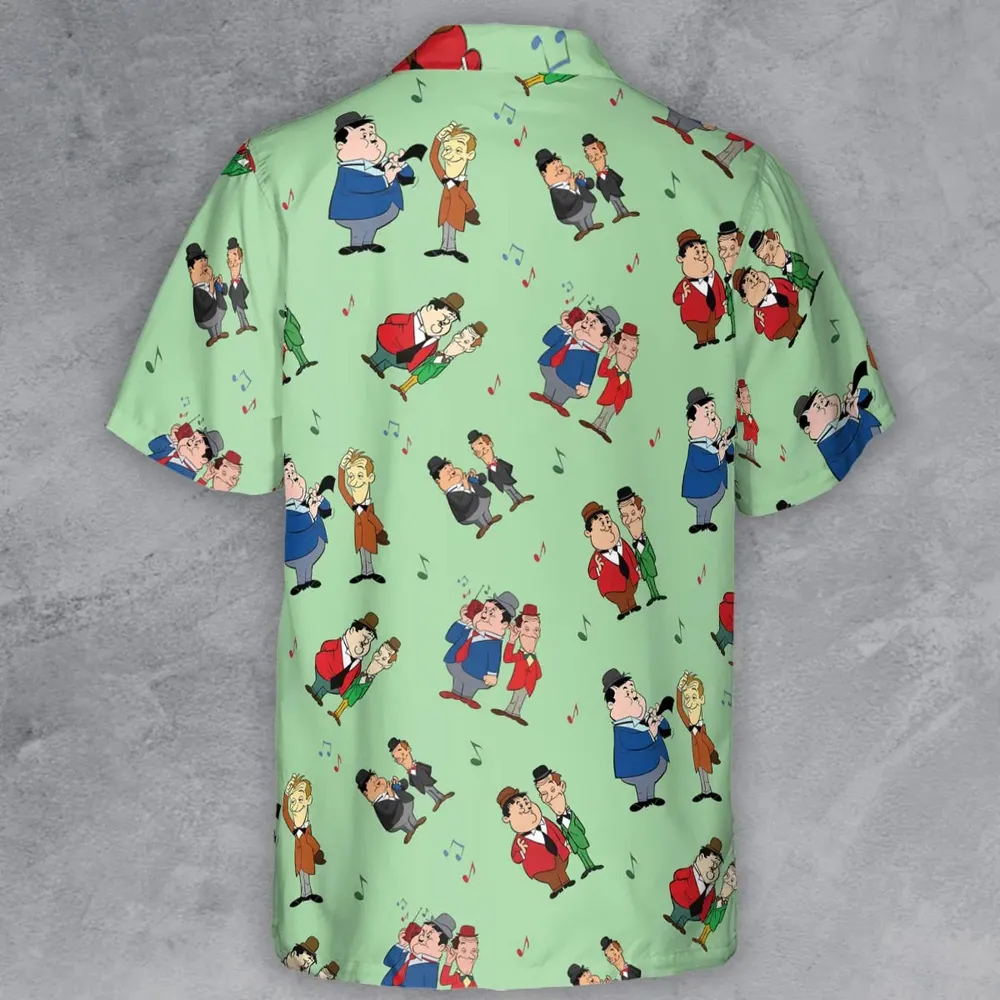 Another Fine Mess Laurel And Hardy Button Down Shirt - 3