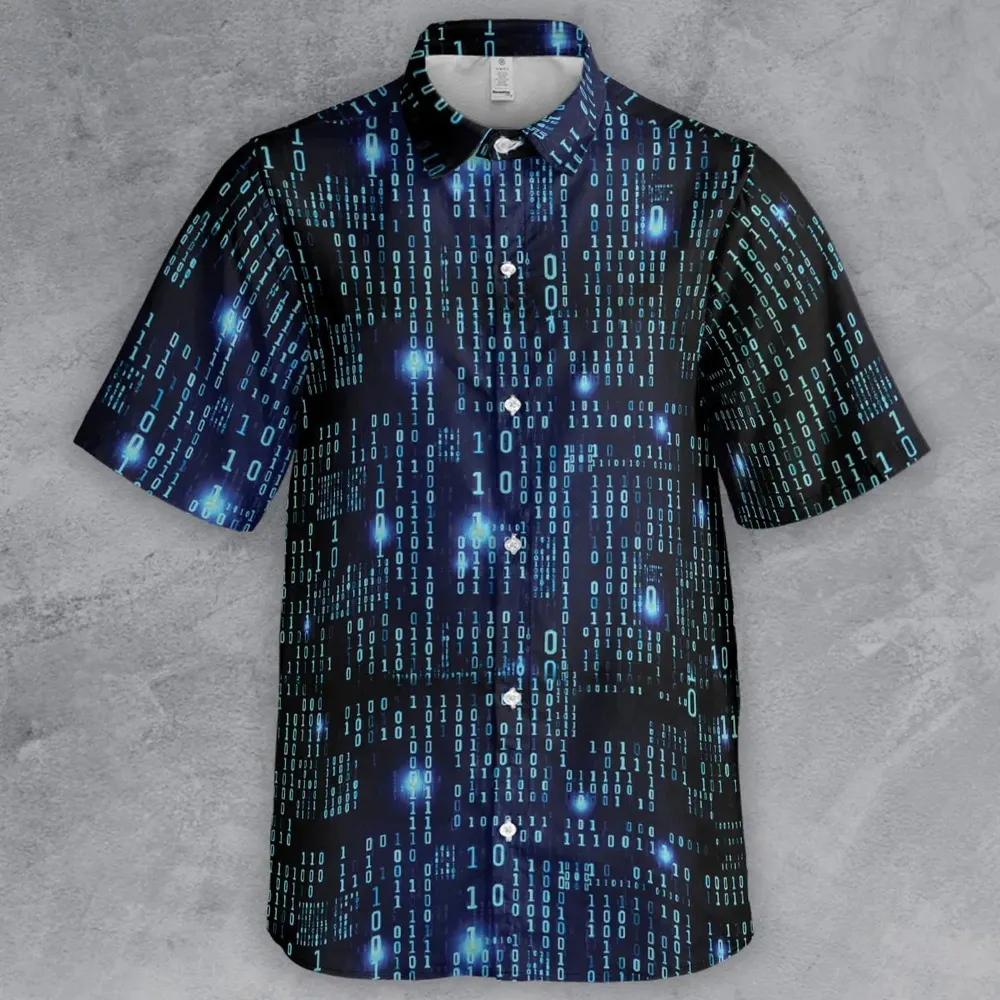 Binary Vibes Button Down Shirt - 2