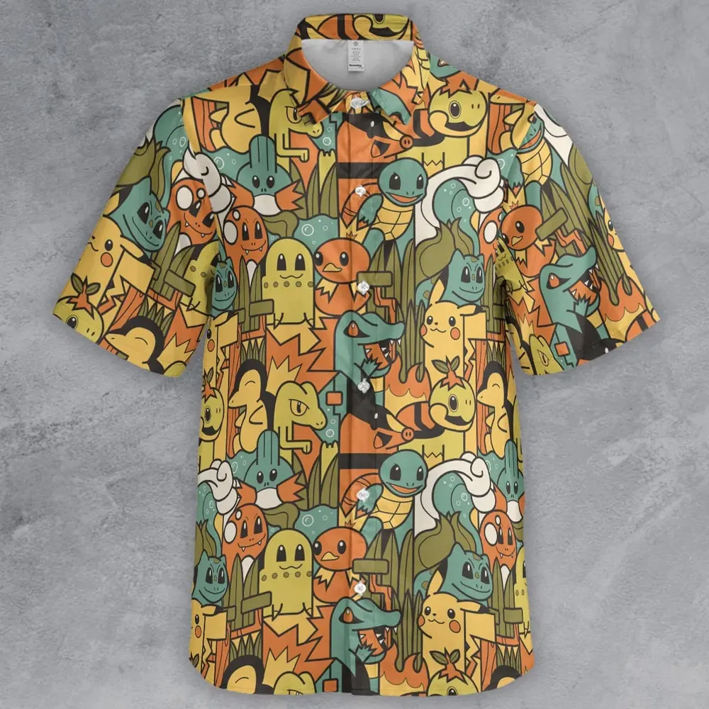 Power Starter Colors Pokemon Button Down Shirt - 2
