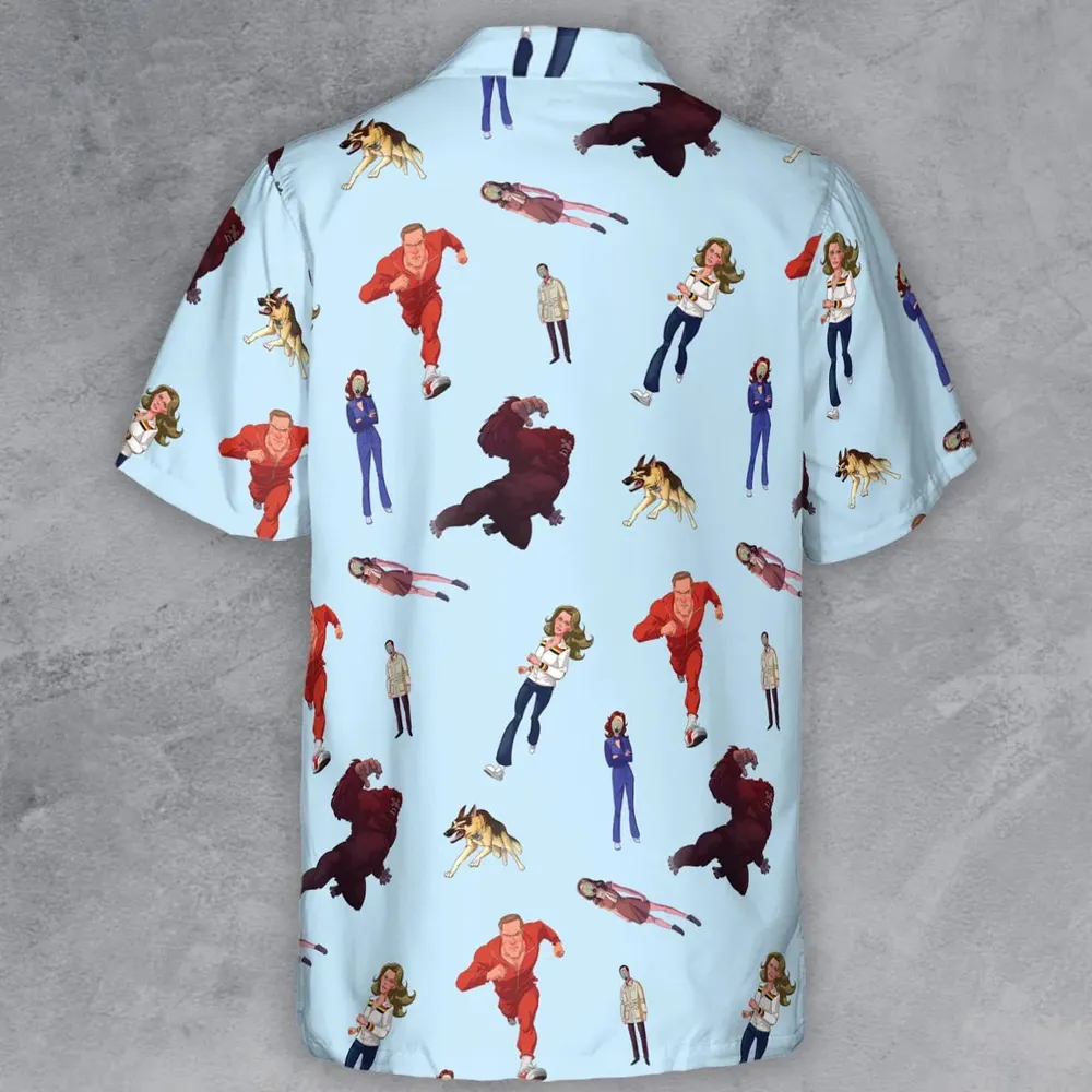 The Six Million Dollar Man and the Bionic Woman Button Down Shirt - 3