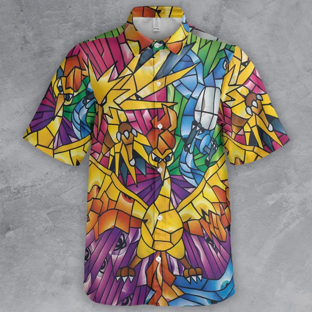 Legendary Birds Pokemon Button Down Shirt - 2